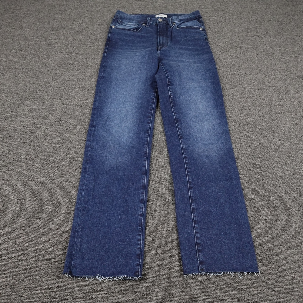 Good American Always Fits Classic Jeans Womens 6 Blue High Rise Straight Denim